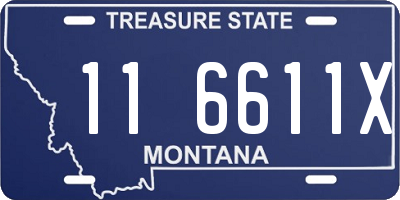 MT license plate 116611X