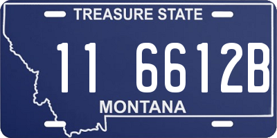MT license plate 116612B
