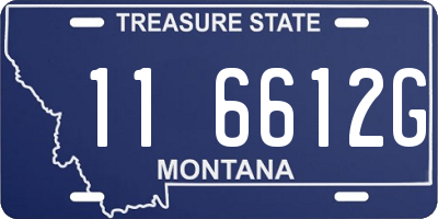 MT license plate 116612G