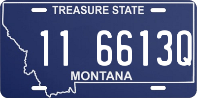MT license plate 116613Q