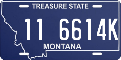 MT license plate 116614K