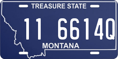 MT license plate 116614Q