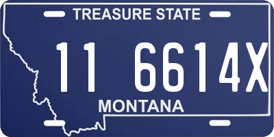 MT license plate 116614X