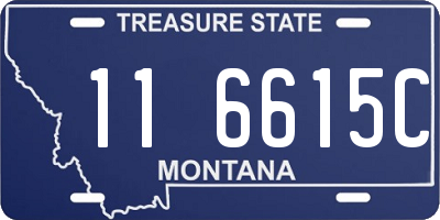 MT license plate 116615C