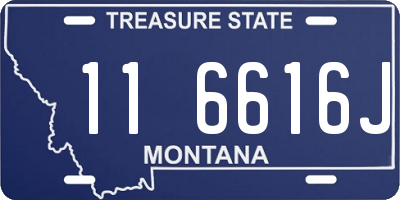 MT license plate 116616J