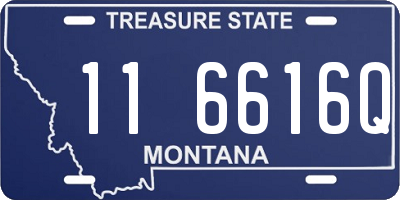 MT license plate 116616Q