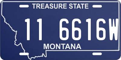 MT license plate 116616W