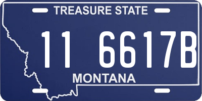 MT license plate 116617B