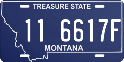 MT license plate 116617F