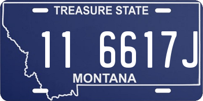 MT license plate 116617J