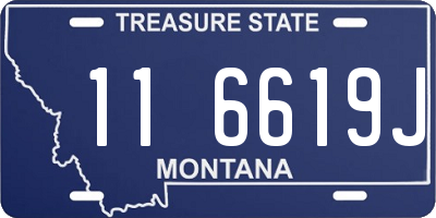 MT license plate 116619J