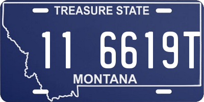 MT license plate 116619T