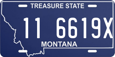 MT license plate 116619X