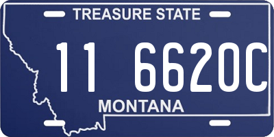 MT license plate 116620C