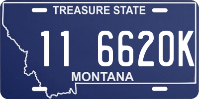 MT license plate 116620K