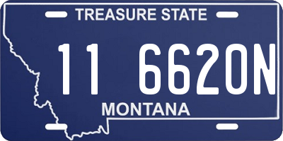 MT license plate 116620N