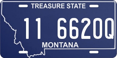 MT license plate 116620Q
