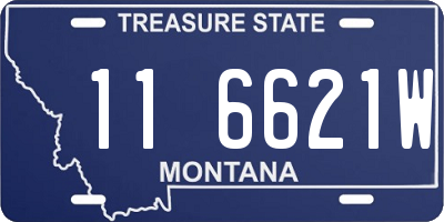 MT license plate 116621W