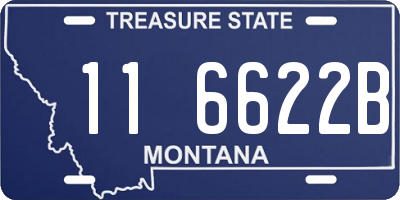MT license plate 116622B
