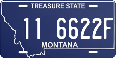 MT license plate 116622F