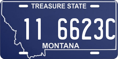 MT license plate 116623C