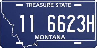 MT license plate 116623H