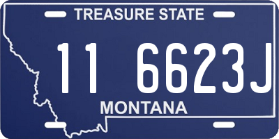MT license plate 116623J