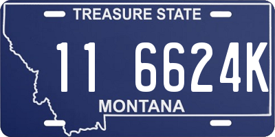 MT license plate 116624K