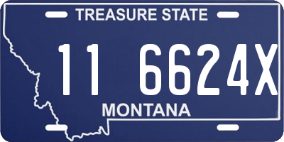 MT license plate 116624X