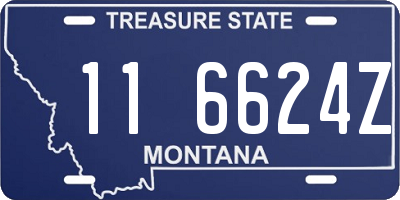 MT license plate 116624Z