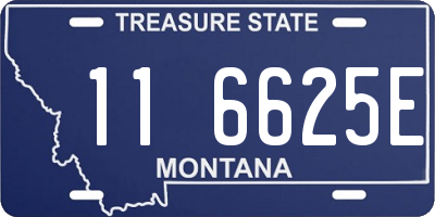 MT license plate 116625E