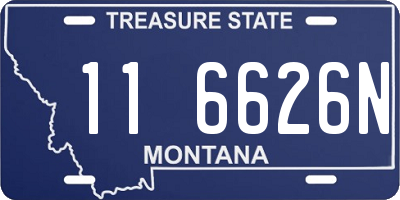 MT license plate 116626N