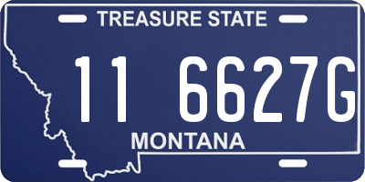 MT license plate 116627G