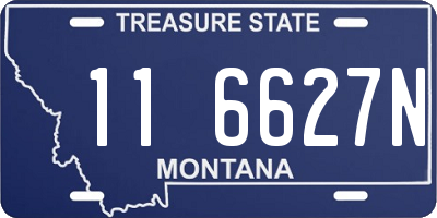 MT license plate 116627N
