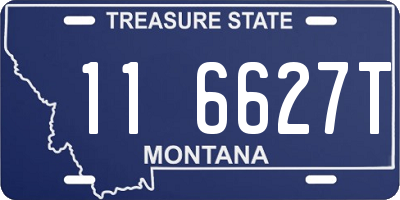 MT license plate 116627T