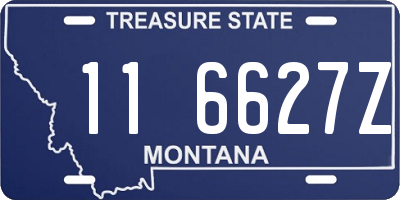 MT license plate 116627Z