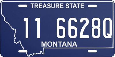 MT license plate 116628Q