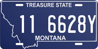MT license plate 116628Y