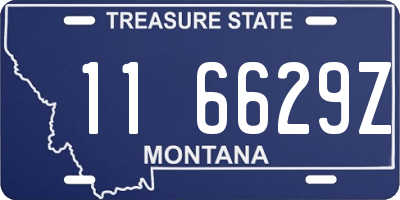MT license plate 116629Z