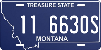 MT license plate 116630S
