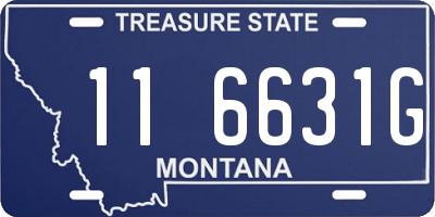 MT license plate 116631G
