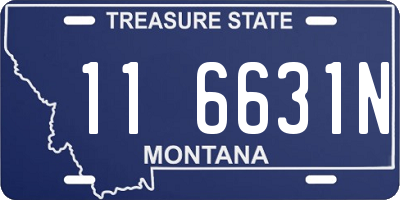 MT license plate 116631N