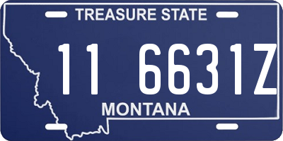 MT license plate 116631Z