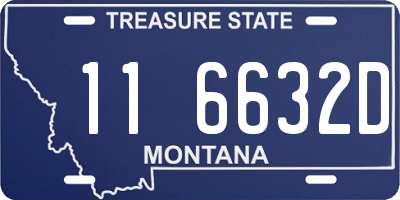 MT license plate 116632D