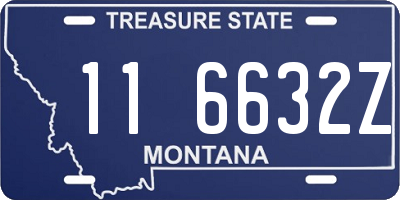 MT license plate 116632Z