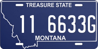 MT license plate 116633G