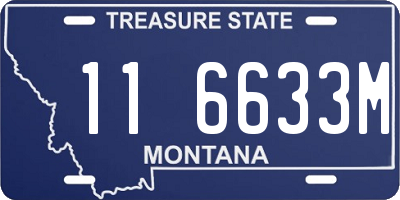 MT license plate 116633M