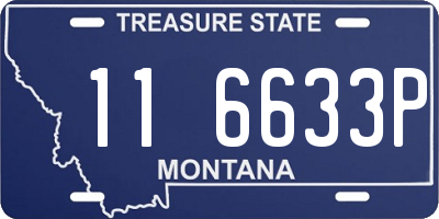 MT license plate 116633P