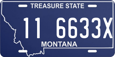 MT license plate 116633X