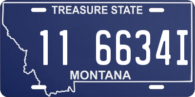 MT license plate 116634I